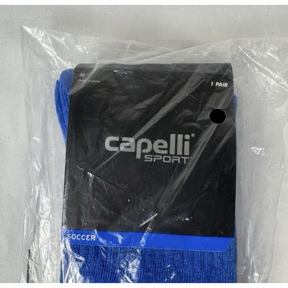 Capelli Sport Blue Soccer Socks Medium One Soft II Youth/mens 5-6.5 Womens 6.5-8 - Picture 2 of 6